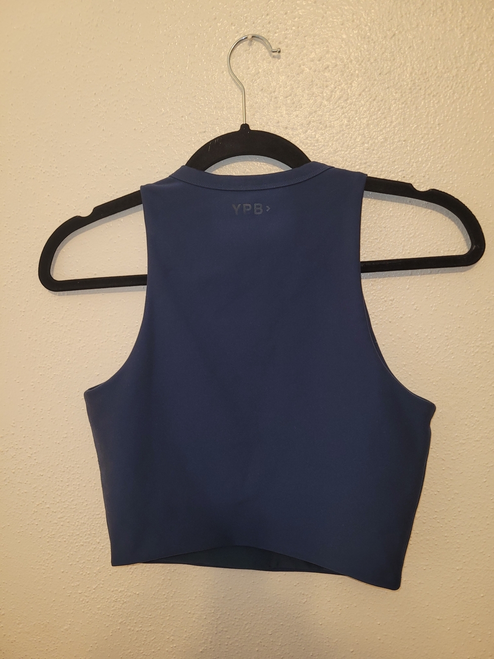 Abercrombie & Fitch YPB SculptLUX Snap Front Henley Crop Tank Top Blue Size Smal - Picture 4 of 4